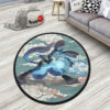 Pokemon Lucario Round Rug Custom Cloudy Sky Anime Room Mats