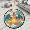 Pokemon Charizard Round Rug Custom Cloudy Sky Anime Room Mats