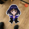 Sailor Saturn Shaped Rug Custom Anime Sailor Moon Room Decor Mat Quality Carpet