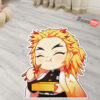 Funny Rengoku Umai! Shaped Rug Custom Anime Room Decor Mat Quality Carpet