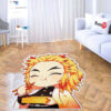 Funny Rengoku Umai! Shaped Rug Custom Anime Room Decor Mat Quality Carpet