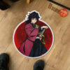 Giyuu Tomioka Shaped Rug Custom Anime Room Decor Mat Quality Carpet