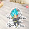 Dragon Ball Vegeta Blue Shaped Rug Custom Moon Clouds Anime Room Decor