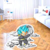 Dragon Ball Vegeta Blue Shaped Rug Custom Moon Clouds Anime Room Decor