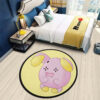 Pokemon Whismur Round Rug Custom Anime Rug Floor Mats