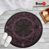 Black Pink Magic Circles Round Rug Custom Cardcaptor Sakura Anime Room Mats