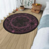 Black Pink Magic Circles Round Rug Custom Cardcaptor Sakura Anime Room Mats