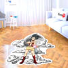 Momo Yaoyorozu Shaped Rug Custom Moon Clouds Anime Room Decor