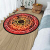 Super Black Red Magic Circles Round Rug Custom Cardcaptor Sakura Anime Room Mats