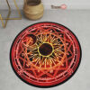 Super Black Red Magic Circles Round Rug Custom Cardcaptor Sakura Anime Room Mats