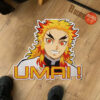 Kyoujurou Rengoku Umai Shaped Rug Custom Anime Room Decor Mat Quality Carpet