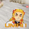 Kyoujurou Rengoku Umai Shaped Rug Custom Anime Room Decor Mat Quality Carpet