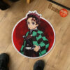 Tanjiro Kamado Shaped Rug Custom Anime Room Decor Mat Quality Carpet