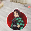 Tanjiro Kamado Shaped Rug Custom Anime Room Decor Mat Quality Carpet