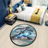 Pokemon Lucario Round Rug Custom Cloudy Sky Anime Room Mats