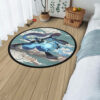 Pokemon Lucario Round Rug Custom Cloudy Sky Anime Room Mats