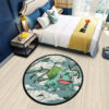 Pokemon Bulbasaur Round Rug Custom Cloudy Sky Anime Room Mats