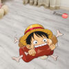 Funny Monkey D. Luffy Shaped Rug Custom For Room Decor Quality Mats