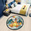 Pokemon Charizard Round Rug Custom Cloudy Sky Anime Room Mats