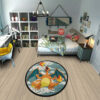 Pokemon Charizard Round Rug Custom Cloudy Sky Anime Room Mats