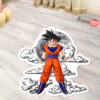 Dragon Ball Goku Shaped Rug Custom Moon Clouds Anime Room Decor