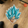 Dragon Ball Goku Blue Shaped Rugs Custom Anime Room Mats