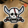 Red Hair Pirates Flag Shaped Rugs Custom For Room Decor Mat Quality Carpet