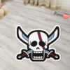 Red Hair Pirates Flag Shaped Rugs Custom For Room Decor Mat Quality Carpet