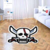 Red Hair Pirates Flag Shaped Rugs Custom For Room Decor Mat Quality Carpet