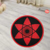 Sasuke Mangekyou Shaped Rugs Custom For Room Decor Mat Quality Carpet