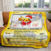 Christmas Pikachu Custom Name Gift 2-Side Printed Thicken Pokemon Blanket