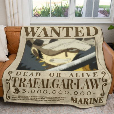 Trafalgar Law Wanted Custom Pokemon Blanket