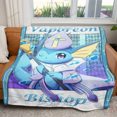Vaporeon Bishop Custom Pokemon Blanket