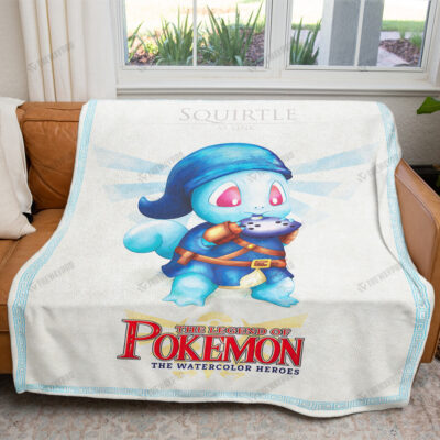 The Legend of Poke Squirtle Custom Pokemon Blanket