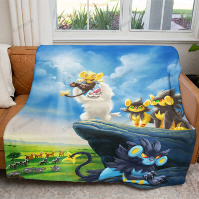 The Shinx King Custom Pokemon Blanket