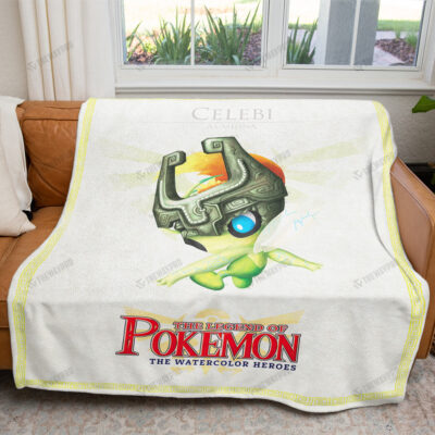 The Legend of Poke Celebi Custom Pokemon Blanket