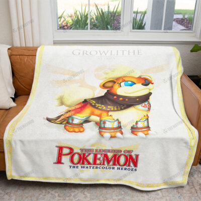 The Legend of Poke Growlithe Custom Pokemon Blanket