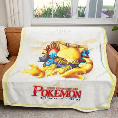 The Legend of Poke Abra Custom Pokemon Blanket