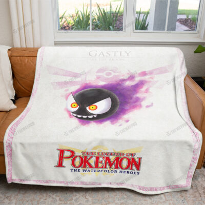The Legend of Poke Gastly Custom Pokemon Blanket