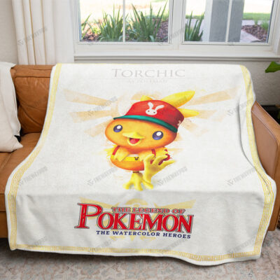 The Legend of Poke Torchic Custom Pokemon Blanket
