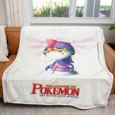 The Legend of Poke Ralts Custom Pokemon Blanket