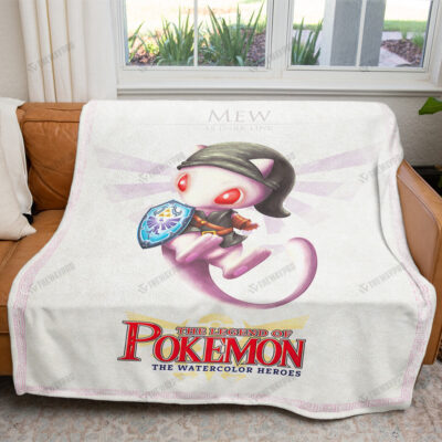 The Legend of Poke Mew Custom Pokemon Blanket