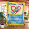 Valentine Squirtle I Choose You Custom Pokemon Blanket