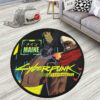 Cyberpunk Edgerunners Maine Round Rug Anime Room Mats