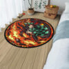 Kamado Tanj Sun Breathing Round Rug Anime Room Mats