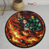 Kamado Tanj Sun Breathing Round Rug Anime Room Mats