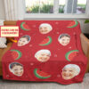 Personalized Mom and Daughter/Son Faces With Fruit Custom Pokemon Blanket