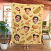 Personalized Face and Hotdog Custom Pokemon Blanket