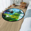 Cyberpunk David And Lucy Round Rug Anime Room Mats