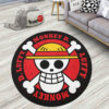 Character Symbol Monkey D Luffy Round Rug Anime Room Mats